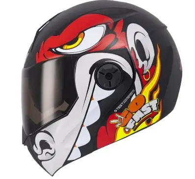 CASCO ABATIBLE ICH 3110 MONKING NEGRO ROJO MATE XL