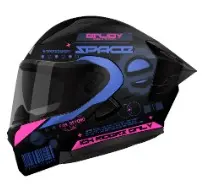 CASCO ABATIBLE ICH 3130 OUTSIDE NEGRO FUCSIA MATE M