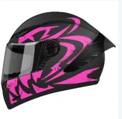CASCO INTEGRAL ICH 501_SP TRIBAL NEGRO FUCSIA MATE M