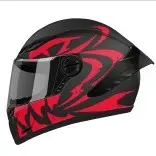 CASCO INTEGRAL ICH 501_SP TRIBAL NEGRO ROJO MATE M 