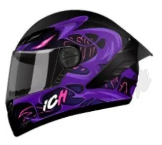 CASCO INTEGRAL ICH 501_SP ZYMBIO NEGRO MORADO MATE M