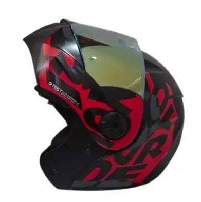 [204379] CASCO ABATIBLE ICH 3110 FREAK NEGRO ROJO BRILLO XL