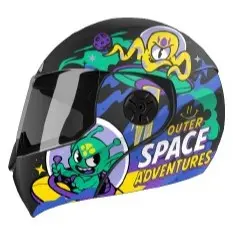 [191178] CASCO ABATIBLE ICH 3110 ASTRO_FI NEGRO TURQUESA MATE XS 
